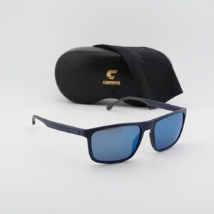 CARRERA 8047/S 0PJP XT Rectangle Sunglasses - Blue/Blue Sky Mirror